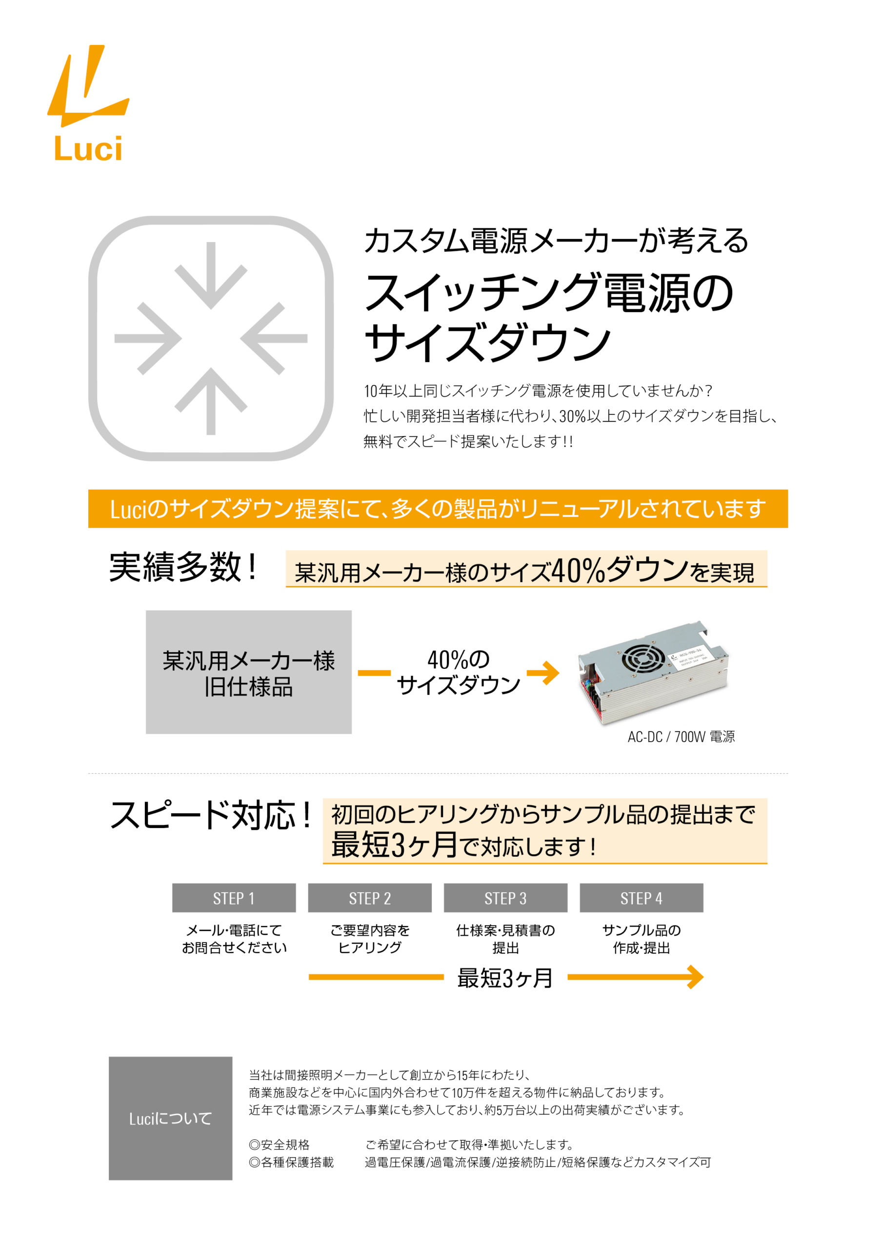 カスタム電源の紹介リーフレット